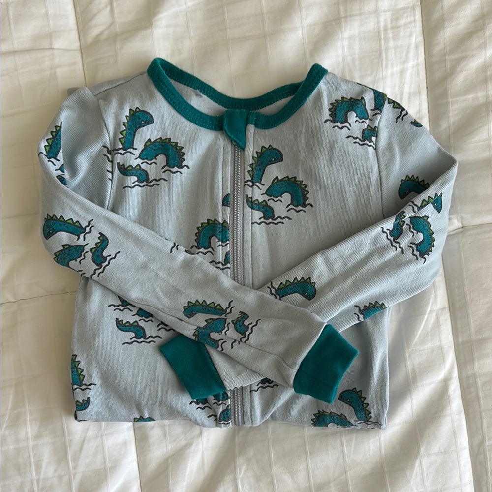 Loch Ness Monster footed pajamas